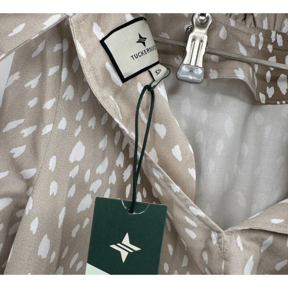 Tuckernuck Antelope Faye Blouse sz XS Swing Top Ruffle Collar Bow Tie Career NWT - Picture 7 of 7